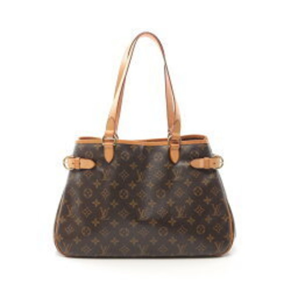 Louis Vuitton Batignolles Shoulder Bag Leather Monogram Brown - Picture 1 of 8